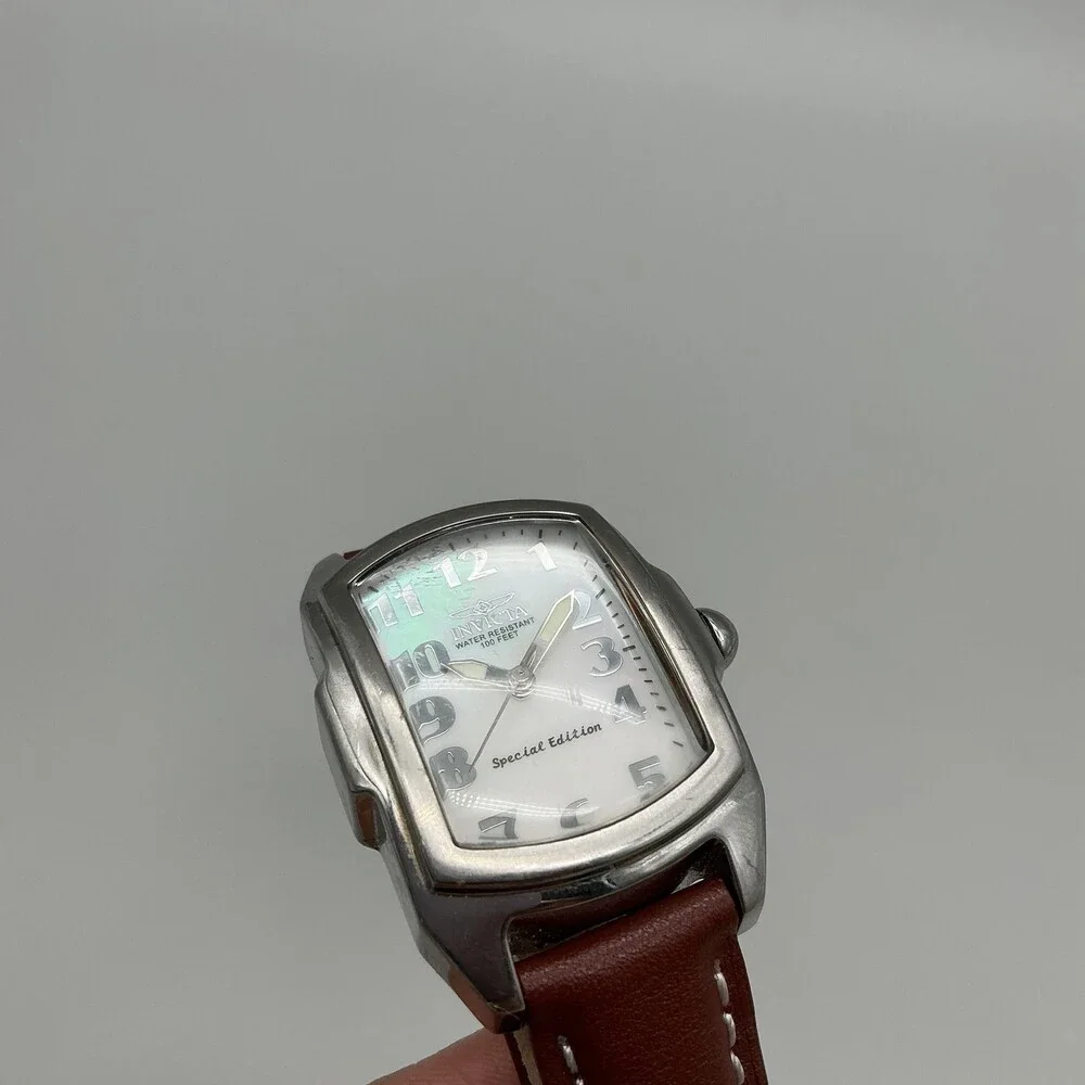 Invicta 5168 Womens Watch 29mm Leather Special Edition Tonneau New Battery
